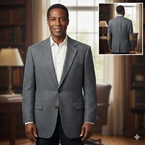 Pendleton Woolen Mills Blazer 42 Long Sport Coat Elbow Patch Made in USA Vintage